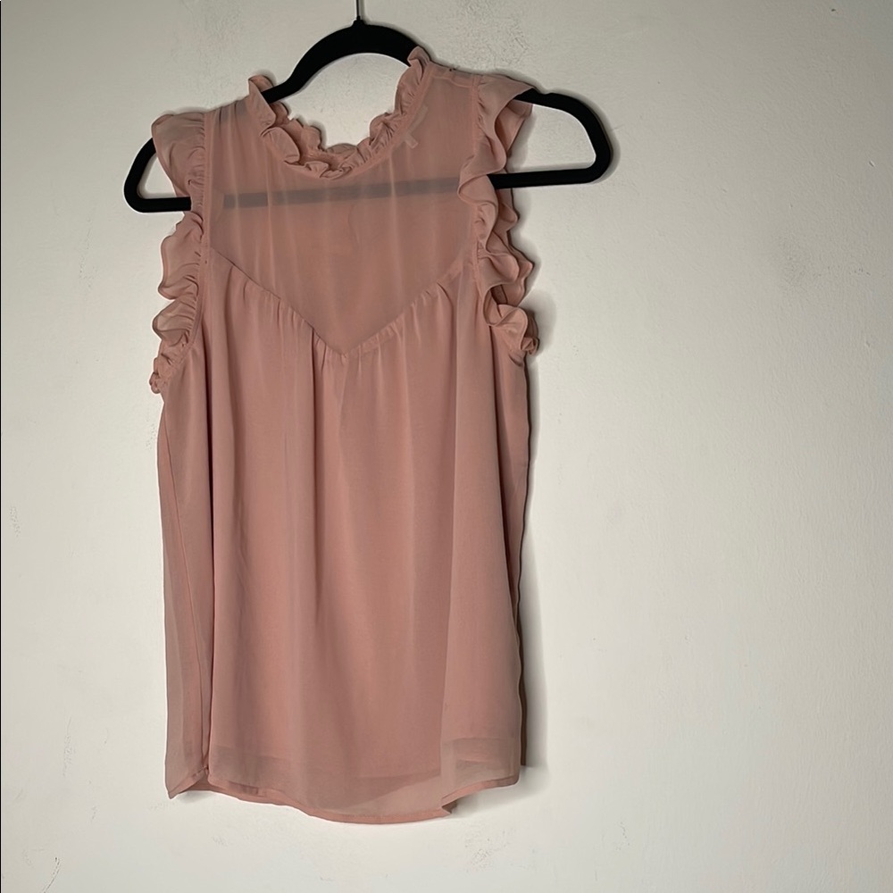 Waverly Blush Ruffled Blouse with Relaxed Fit